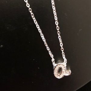 “A” silver Necklace